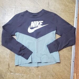 Nike Long Sleeve Tee - Dark Gray and Light Blue